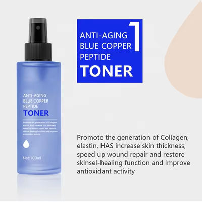 Moisturizing OEM Cosmetic Manufacturer Anti Aging Blue Copper Peptide Toner