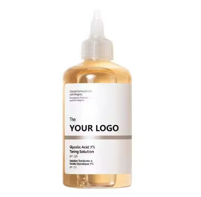 Blackhead Remover Toner OEM Cosmetic Factory 7% Glycolic Acid Fruit Acid Serum