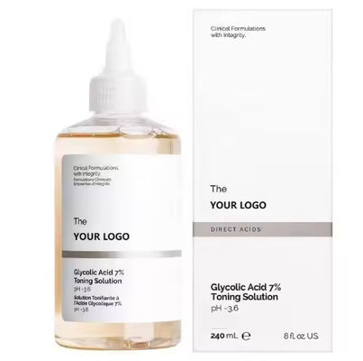 Blackhead Remover Toner OEM Cosmetic Factory 7% Glycolic Acid Fruit Acid Serum