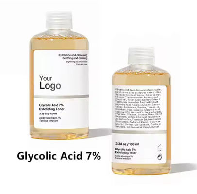 Hot Selling 7% Glycolic Acid Exfoliating Toner Acne Removal Face Skin Care Toner Private Label Glycolic Exfoliating Toner