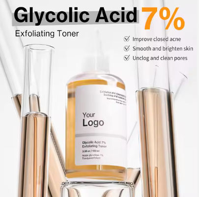 Hot Selling 7% Glycolic Acid Exfoliating Toner Acne Removal Face Skin Care Toner Private Label Glycolic Exfoliating Toner