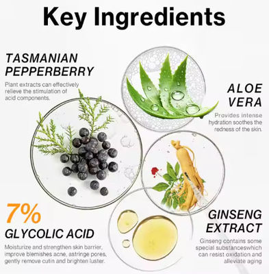 Hot Selling 7% Glycolic Acid Exfoliating Toner Acne Removal Face Skin Care Toner Private Label Glycolic Exfoliating Toner