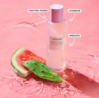 Watermelon Face Toner OEM Cosmetic Factory Facial Exfoliator Glowing Essence Water