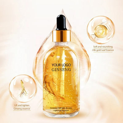 Liquid Gold Face Serum For Wrinkles Ginseng Essence Gold Polypeptide Rejuvenating Serum