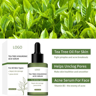 Tea Tree Sensitive Skin Glow Facial Serum Hyaluronic Acid Serum For Face Whitening