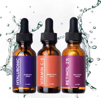 Private Label Korean High Quality Whitening Organic Natural Brightening Vitamin C E Collagen Face Anti Aging Serum Set