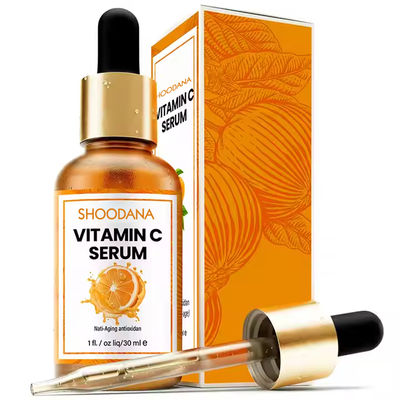 Private Label Brightening Makeup Primer Vitamin C Face Serum With Hyaluronic Acid Ferulic Acid And Vit E