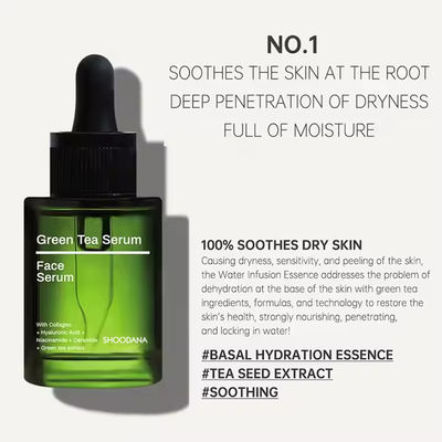 Customizable Moisturizing Hyaluronic Acid Green Tea Serum ODM Anti Acne