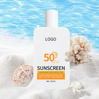 Women Dry Face Skin OEM Cosmetics Sunscreen SPF 50 Cream Lightweight Sunscreen Gel