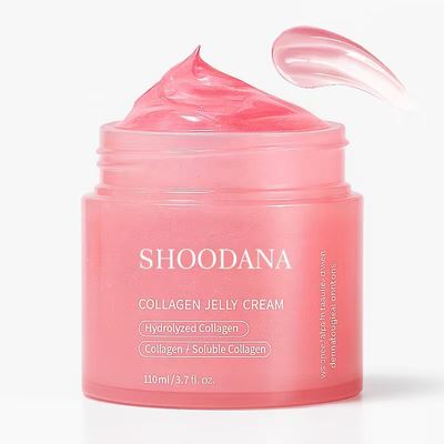 Customized PDRN Vegan Face Cream Organic Hydrating Firming Moisturizer Hyaluronic Acid Collagen Jelly Cream Vitamin E Olive Oil