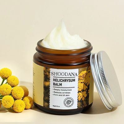Organic Natural Anti-Aging Face Cream Moisturizer Retinol Collagen Helichrysum Italicum Extract Stress Relief Helichrysum Blam