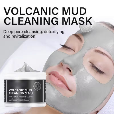 OEM ODM Mud Mask Facial Care Blackheads Acne Gently Clean Pore Volcanic Mud Bamboo Charcoal Kaolin Clay Face Mask