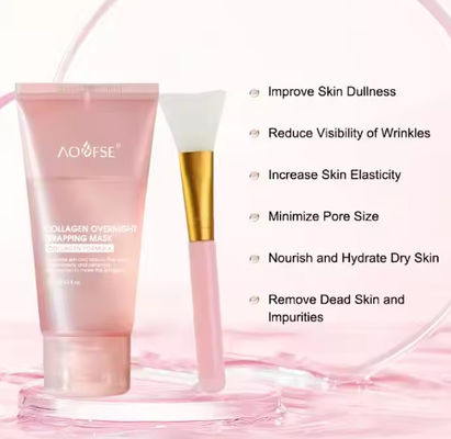 Firming Hydrating Overnight Peel Off Collagen Face Night Mask Moisturizing Collagen Night Wrapping Mask