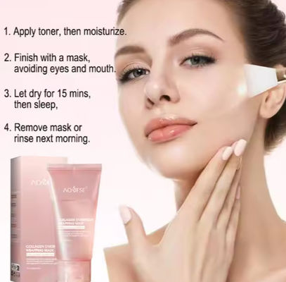 Firming Hydrating Overnight Peel Off Collagen Face Night Mask Moisturizing Collagen Night Wrapping Mask