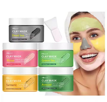 Vitamin C Organic Rose Dead Sea Clay Mud Mask for Face and Body Deep Skin Cleanser Facial Black Mask Purifying