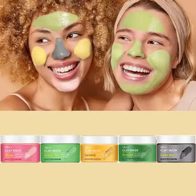 Vitamin C Organic Rose Dead Sea Clay Mud Mask for Face and Body Deep Skin Cleanser Facial Black Mask Purifying