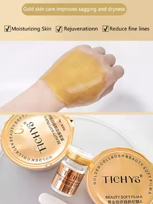 Gold Collagen Hydrogel Facial Mask Deep Anti-Aging Moisturizing Improves Wrinkles and Fine Lines Tighens Skin