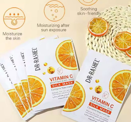 Vitamin C Brightening and Whitening Silk Sheet Facial Mask.anti-wrinkle Firming Lighting SILK MASK