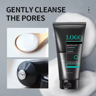 OEM Skincare Face Wash With Sea Salt Amino Acid Refreshing Facial Cleanser