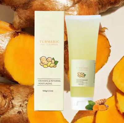 Tumeric Moisturizing Skin Care Face Wash Organic Turmeric Facial Wash Deep Cleansing Oil Control Turmeric Gel Cleanser