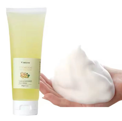 Tumeric Moisturizing Skin Care Face Wash Organic Turmeric Facial Wash Deep Cleansing Oil Control Turmeric Gel Cleanser