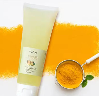 Tumeric Moisturizing Skin Care Face Wash Organic Turmeric Facial Wash Deep Cleansing Oil Control Turmeric Gel Cleanser