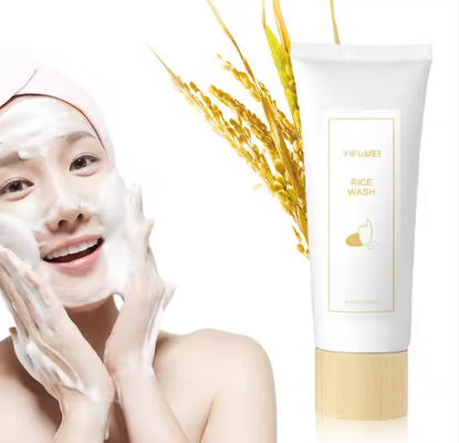Natural Organic Rice Cleansing Foam Wash Deep Cleanse Facial Pore Soothing Moisturizing Anti Acne Exfoliating Face Cleanser