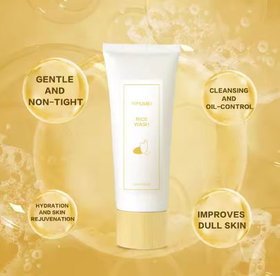 Natural Organic Rice Cleansing Foam Wash Deep Cleanse Facial Pore Soothing Moisturizing Anti Acne Exfoliating Face Cleanser