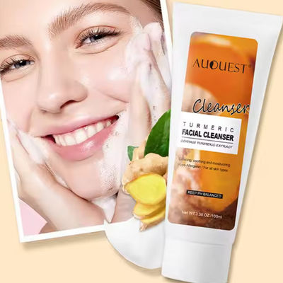 OEM Korean Skincare Face Wash Facial Cleanser 100ml Face Cleansing Turmeric Cleanser