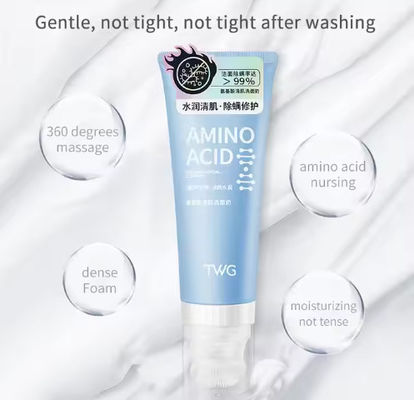 Facial Cleanser Cleansing Moisturizing Whitening Skin Care Washing Amino Acid Face Wash with Brush