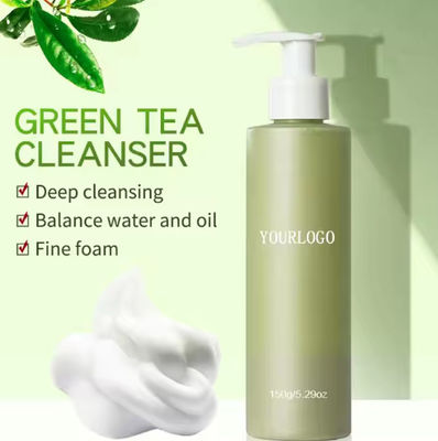 Customized Plant Green Tea Facial Cleanser Refreshing Oil Controlling Mild And Non Irritating Salicylic Acid Face Wash