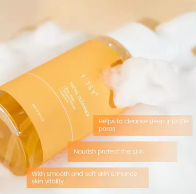 Custom Turmeric Facial Cleanser Foam Gentle Kojic Acid Refreshing Oil Control
