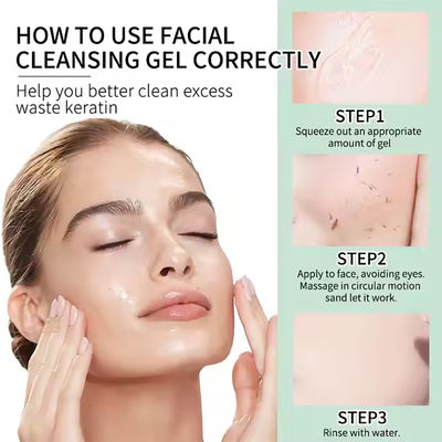 Herbal Exfoliating Facial Cleansing Gel OEM Adult Exfoliating Dead Skin Remover