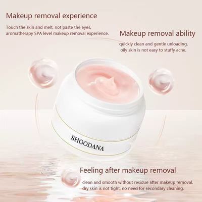 Private Label Rose Cleansing Balm Customizable Makeup Removing Cream Eyelash Remover