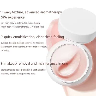 Private Label Rose Cleansing Balm Customizable Makeup Removing Cream Eyelash Remover