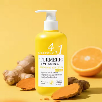 Turmeric VC Whitening OEM Body Lotion Anti Acne Hydrating Customized Logo