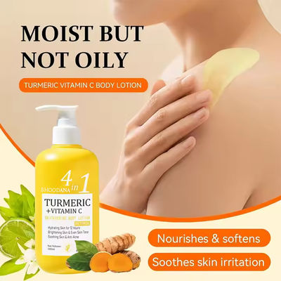 Turmeric VC Whitening OEM Body Lotion Anti Acne Hydrating Customized Logo