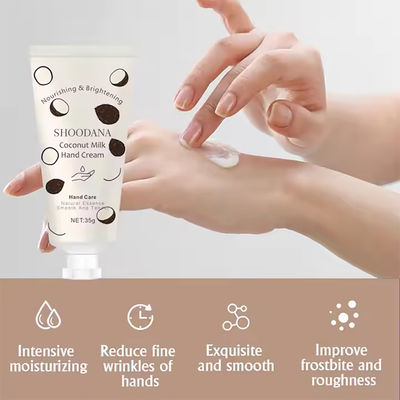 Private Label Moisturizing Whitening Coconut Milk Hydrating Hand Cream Lotion