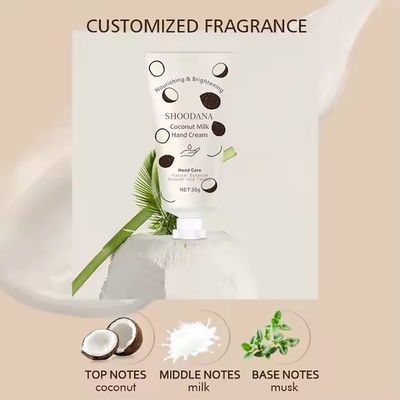 Private Label Moisturizing Whitening Coconut Milk Hydrating Hand Cream Lotion