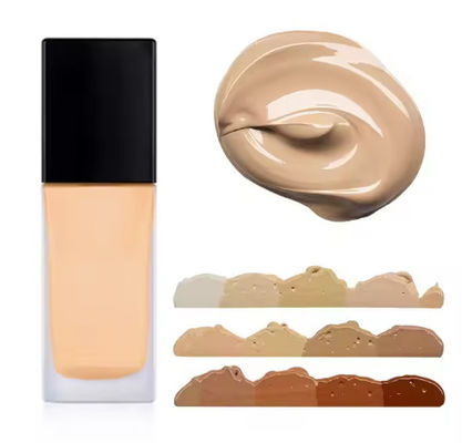 Custom Makeup Matte Full Coverage Liquid Foundation Glass Bottle Vegan Cushion Foundation Private Label