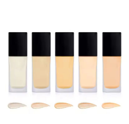 Custom Makeup Matte Full Coverage Liquid Foundation Glass Bottle Vegan Cushion Foundation Private Label