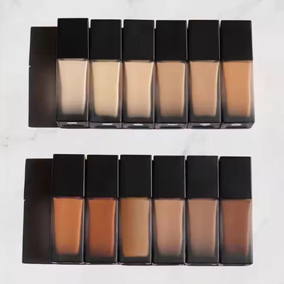 Custom Makeup Matte Full Coverage Liquid Foundation Glass Bottle Vegan Cushion Foundation Private Label