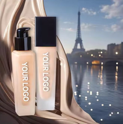 Women's Full Coverage Natural Mineral Liquid Foundation Wholesale Waterproof Concealer Sunscreen Cream Dark Light Loose Makeup