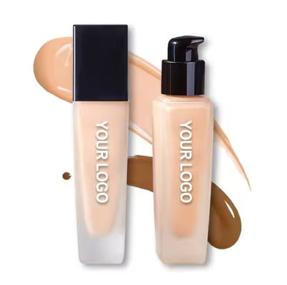 Women's Full Coverage Natural Mineral Liquid Foundation Wholesale Waterproof Concealer Sunscreen Cream Dark Light Loose Makeup