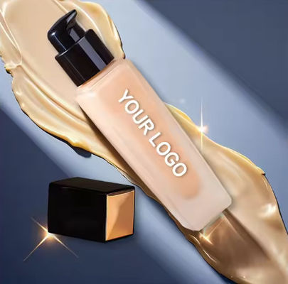 Women's Full Coverage Natural Mineral Liquid Foundation Wholesale Waterproof Concealer Sunscreen Cream Dark Light Loose Makeup