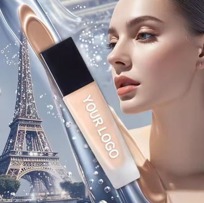 Women's Full Coverage Natural Mineral Liquid Foundation Wholesale Waterproof Concealer Sunscreen Cream Dark Light Loose Makeup
