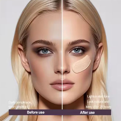 Women's Full Coverage Natural Mineral Liquid Foundation Wholesale Waterproof Concealer Sunscreen Cream Dark Light Loose Makeup