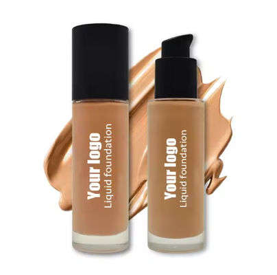 ODM Natural Mineral Face Cream Liquid Foundation Make Up Private Label Sunscreen