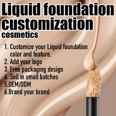 ODM Natural Mineral Face Cream Liquid Foundation Make Up Private Label Sunscreen