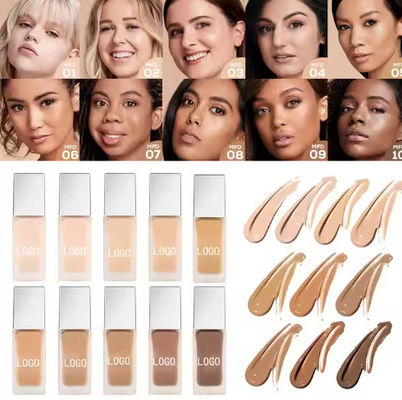 Customized Logo Vegan Full Coverage Foundation Waterproof Oil Free Hydrating Matte